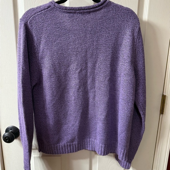 Mountain Lake Purple Textured Knit V Neck Pullover Sweater Women's XL - Picture 5 of 5